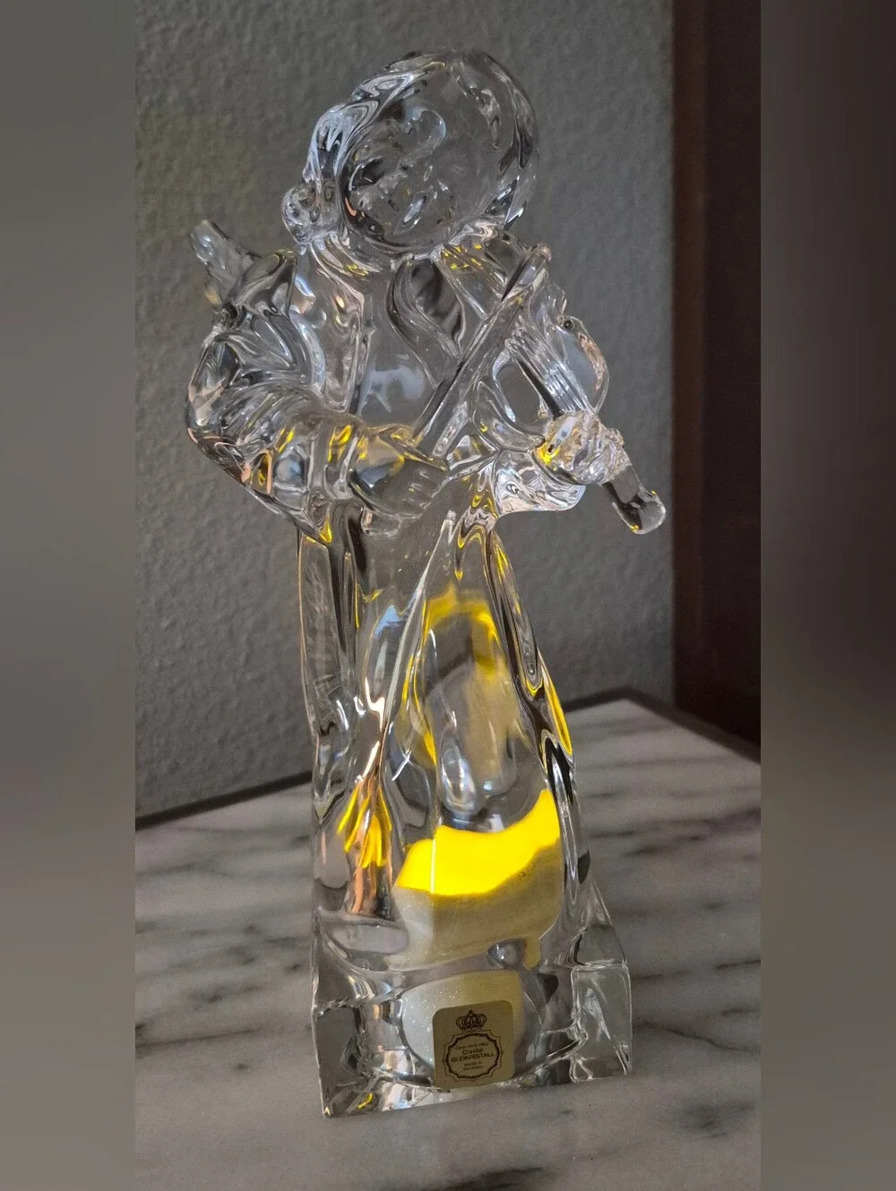 Mikasa Herald Collection full lead Crystal figurine of an angel playing a Violin
